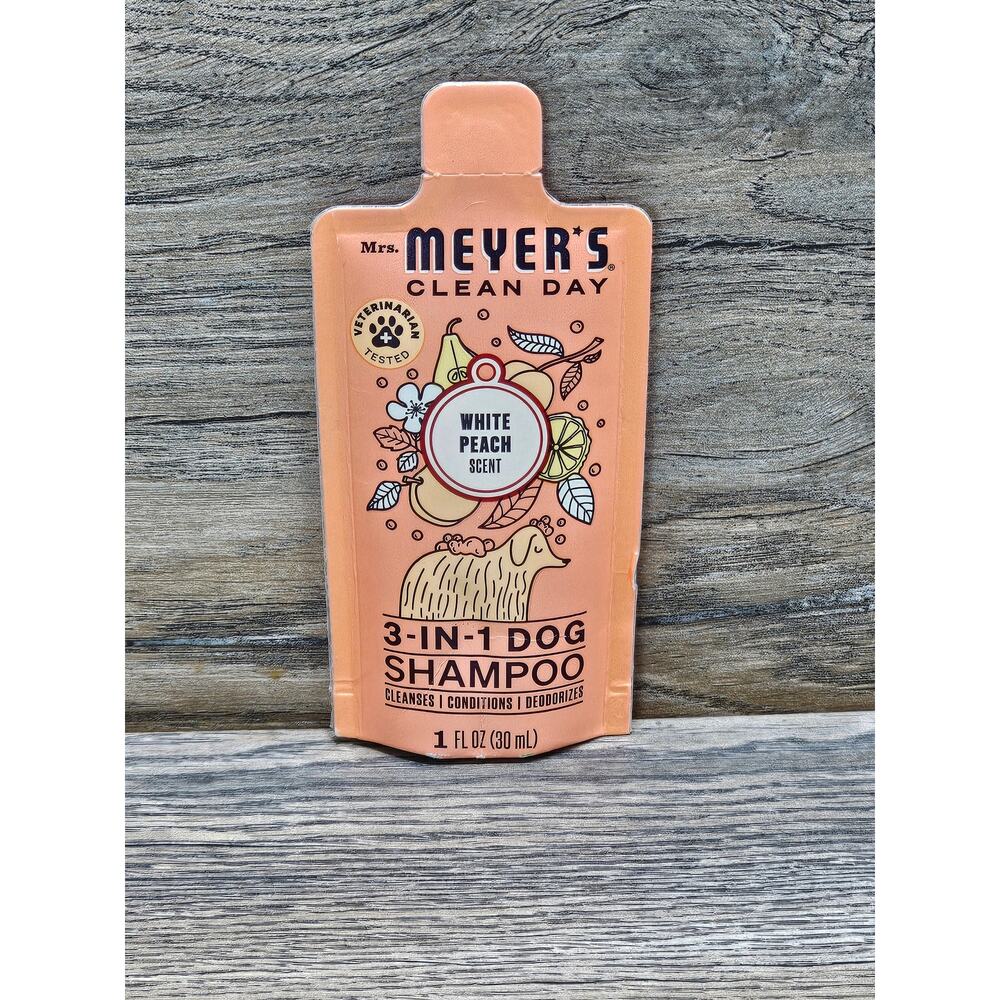 Mrs. Meyers Clean Day 3-In-1 Dog Shampoo In White Peach 1 Fl Oz